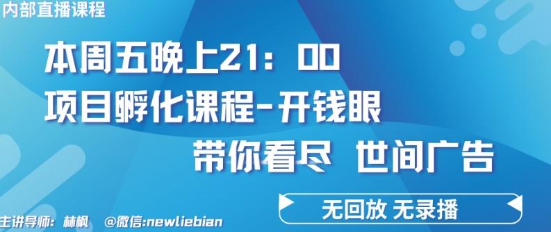 4.26日内部回放课程《项目孵化-开钱眼》赚钱的底层逻辑【揭秘】-川融创客