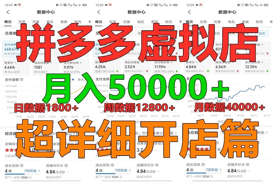 拼多多虚拟电商训练营月入40000+你也行，暴利稳定长久，副业首选-川融创客