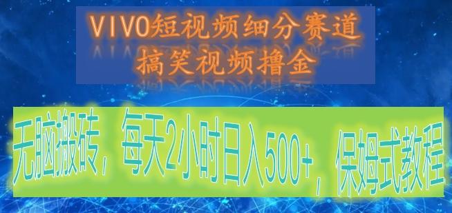 VIVO短视频细分赛道，搞笑视频撸金，无脑搬砖，每天2小时日入500+，保姆式教程-川融创客
