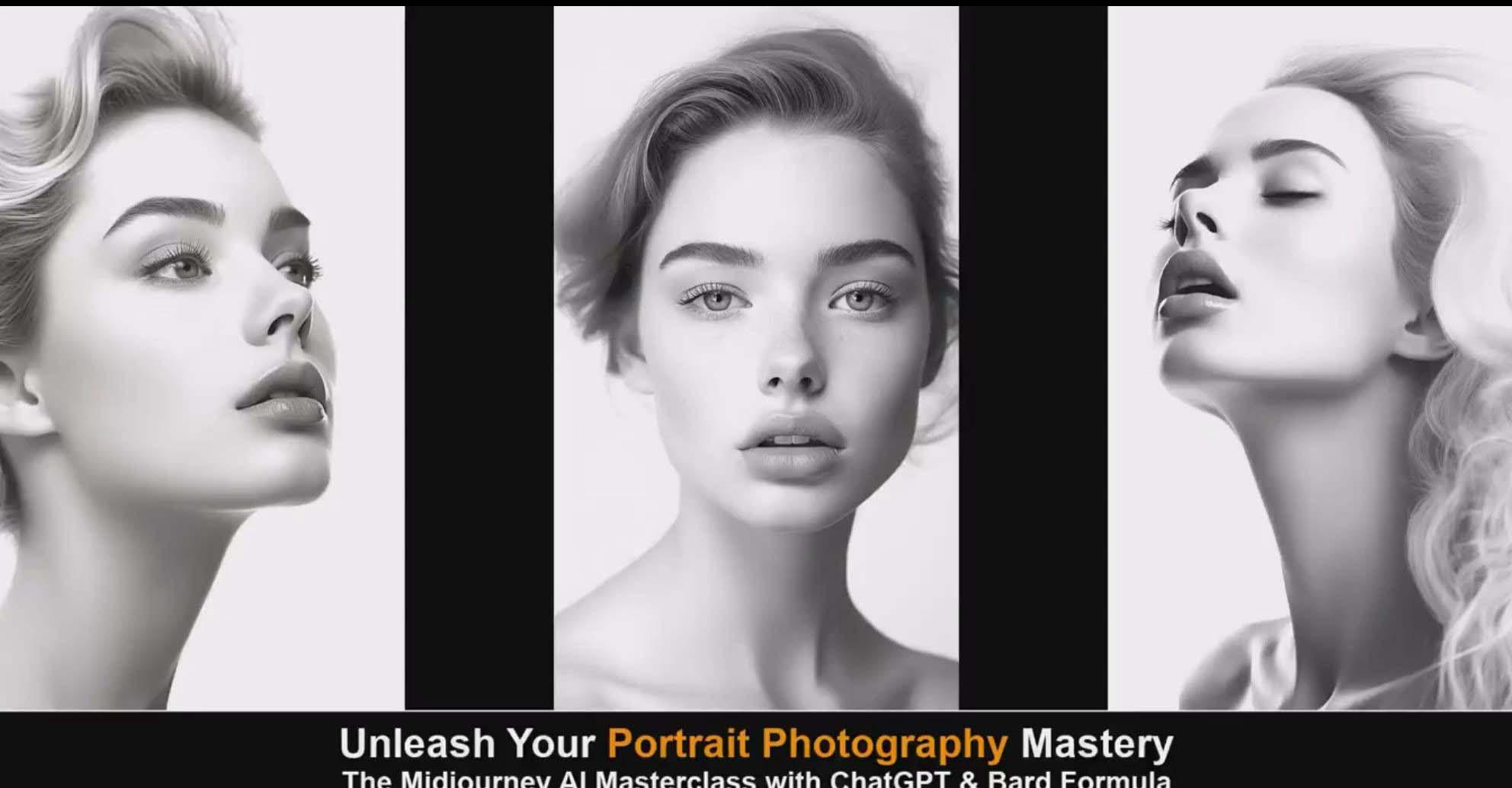 图片[1]-(9312期)Midjourney v5 ChatGPT 和 Bard AI人工智能人像摄影大师班-15节-中英字幕-川融创客