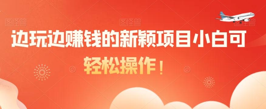 边玩边赚钱的新颖项目小白可轻松操作！-川融创客